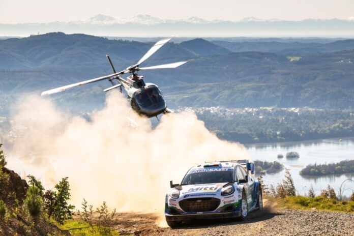 Puma wrc rally wrc chile i helikopter